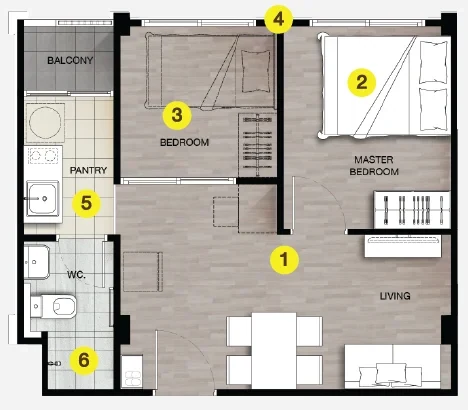 SENA Kith Thepharak - Bangbo 2 · 格局 B · 37.5 m²