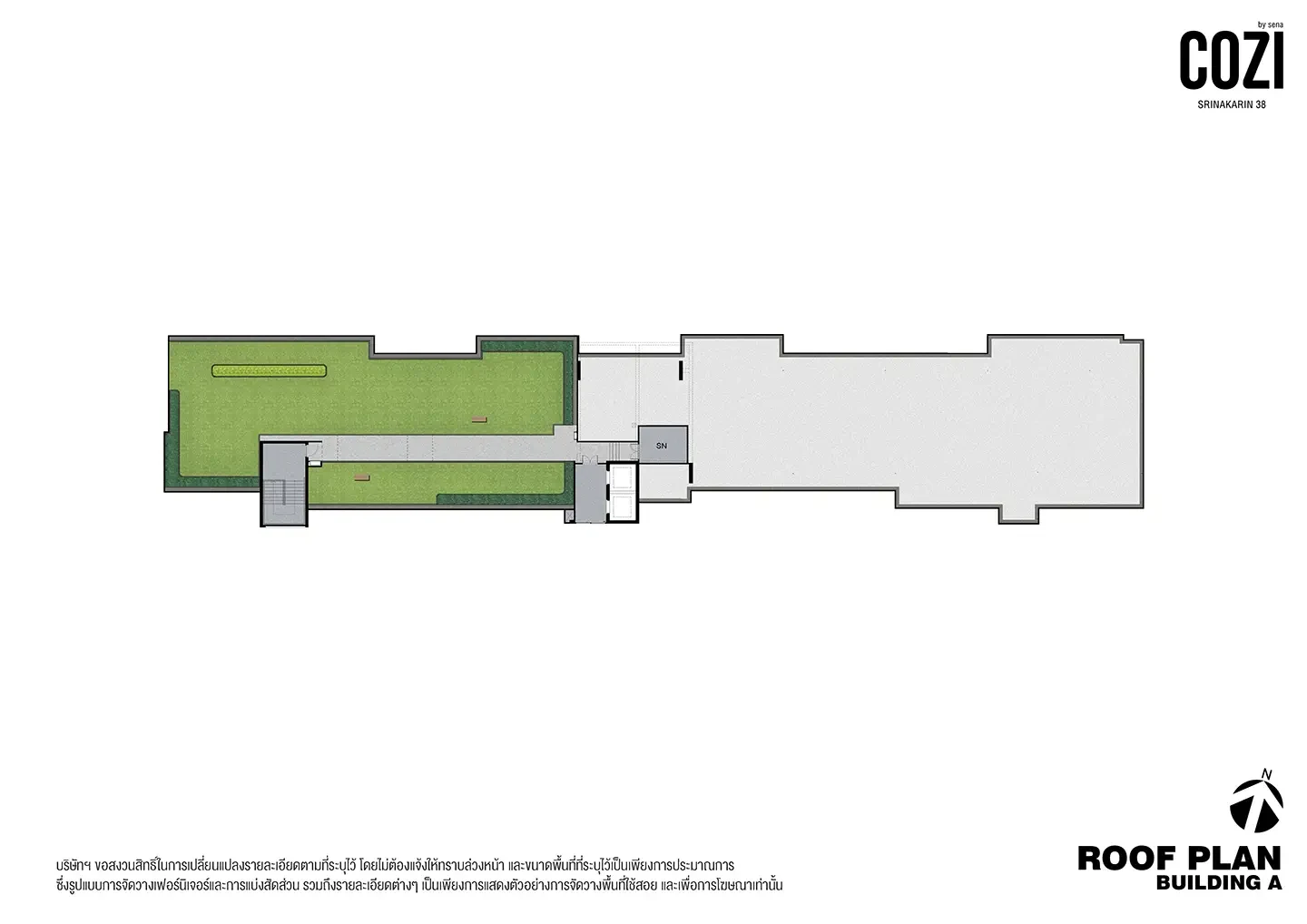 COZI Srinakarin 38 · ROOF PLAN A棟