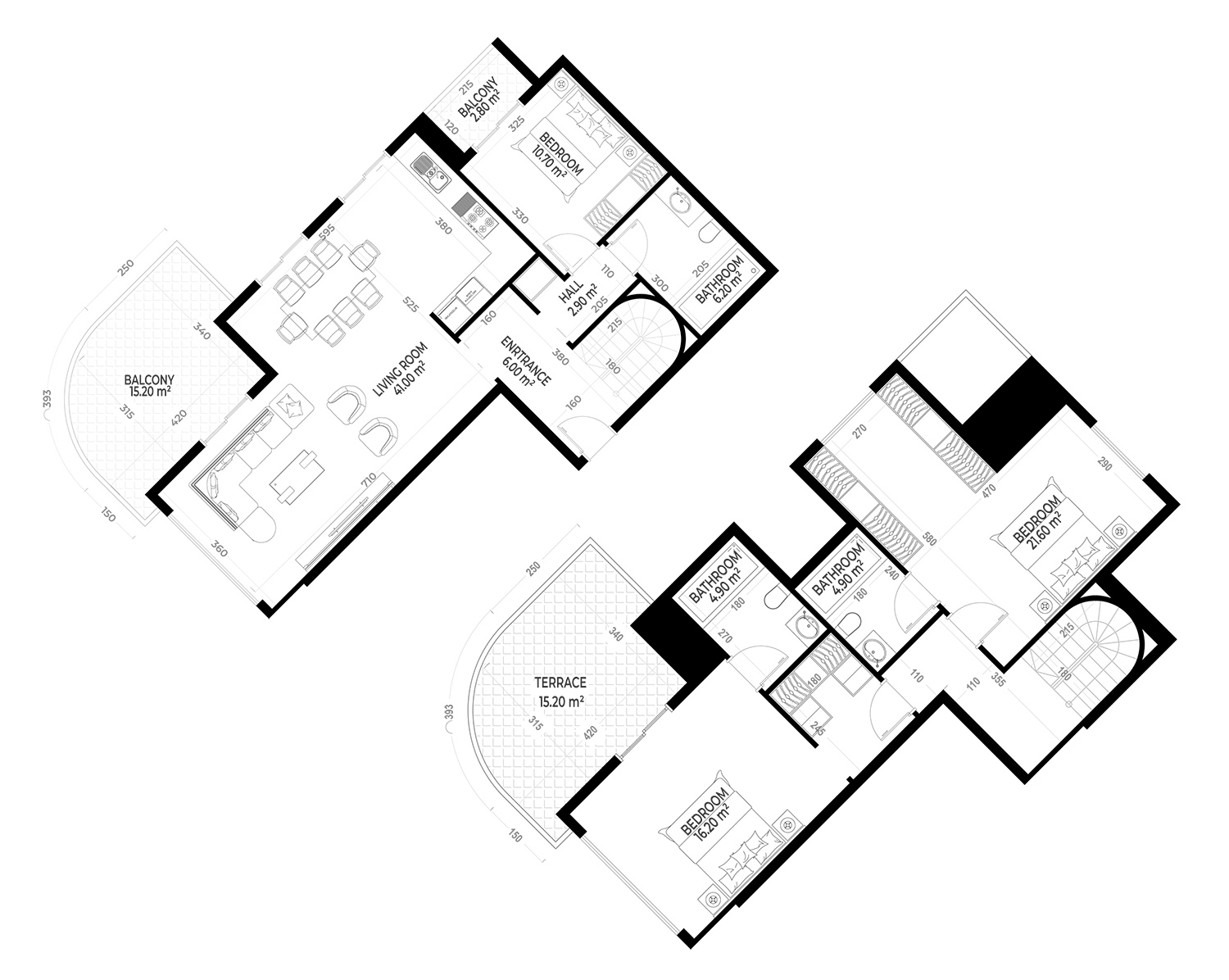 Yekta Sunrise Residence · 格局 20 · 3+1 · 192.20 平方米