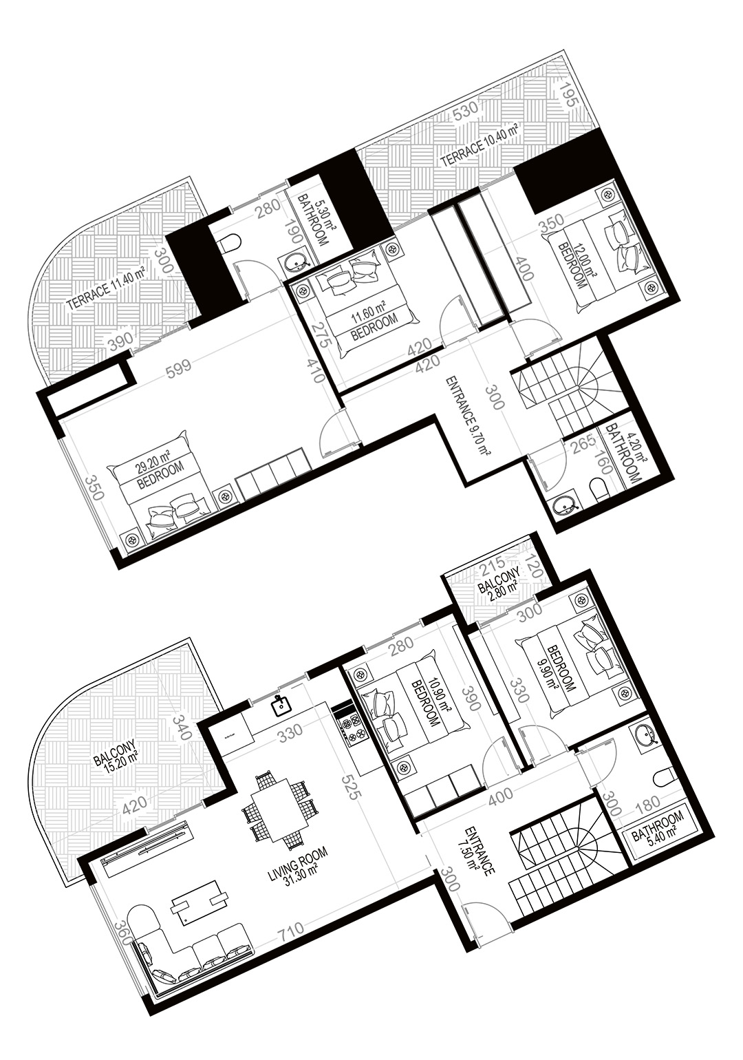 Yekta Sungate Residence · 户型 30 · 5+1 · 213.20 平方米