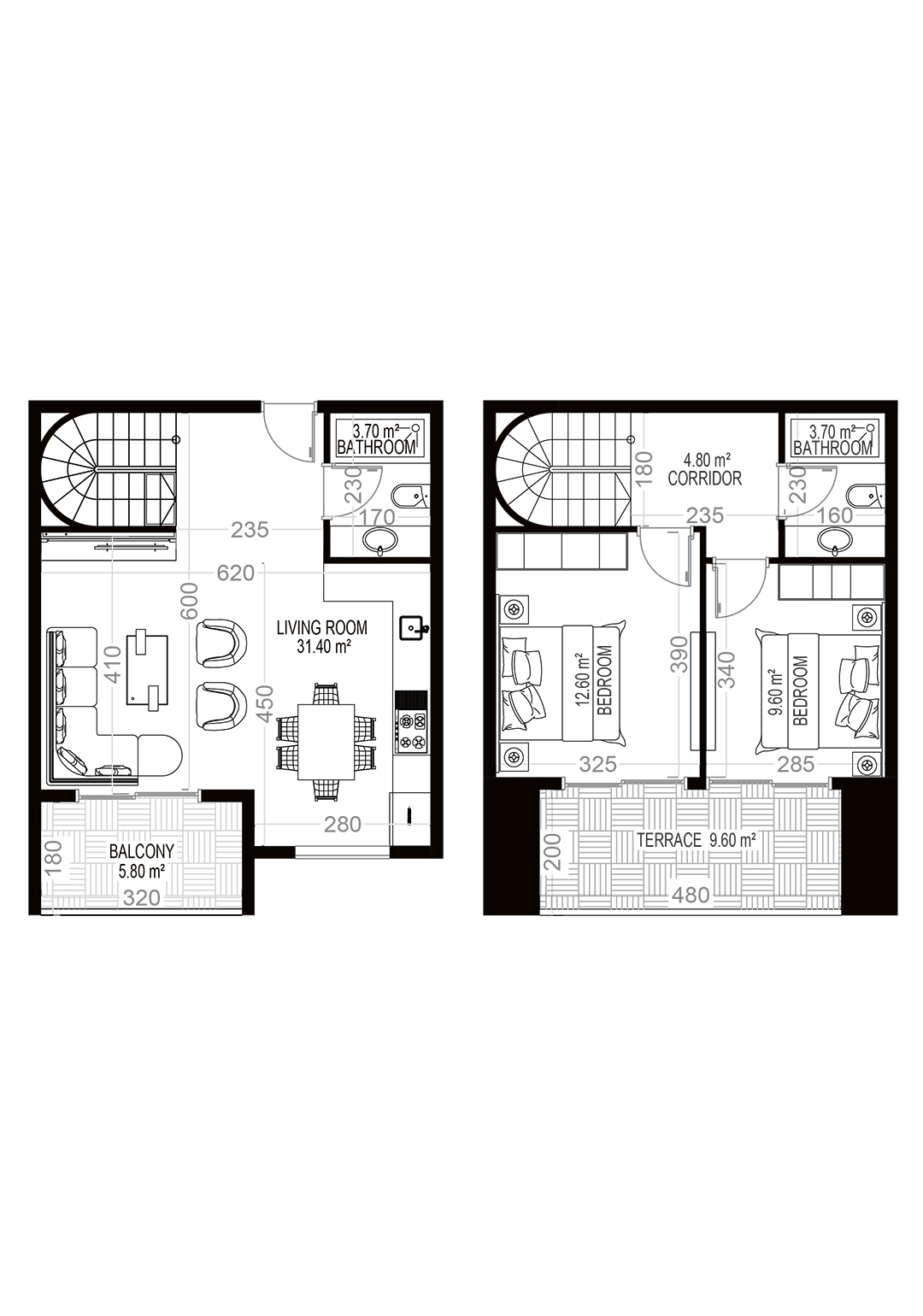 Yekta Sungate Residence · 户型 24 · 2+1 · 104.50 平方米