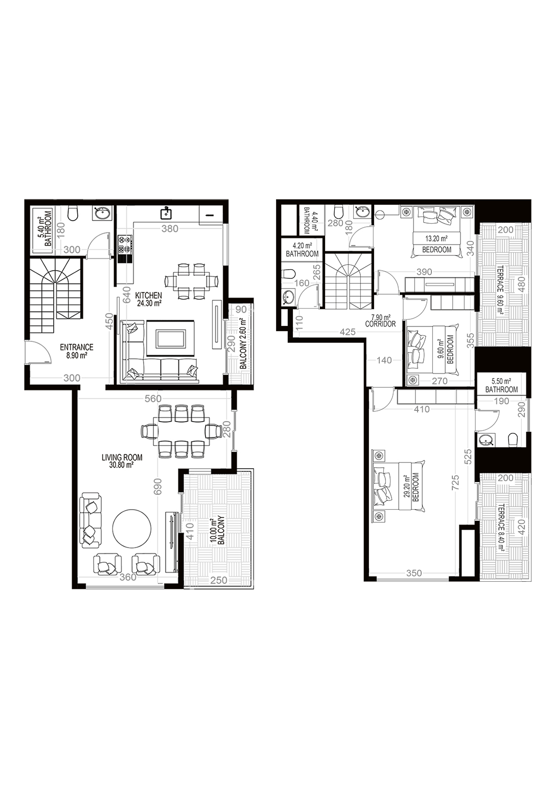 Yekta Sungate Residence · 户型 21 · 3+2 · 207.40 平方米