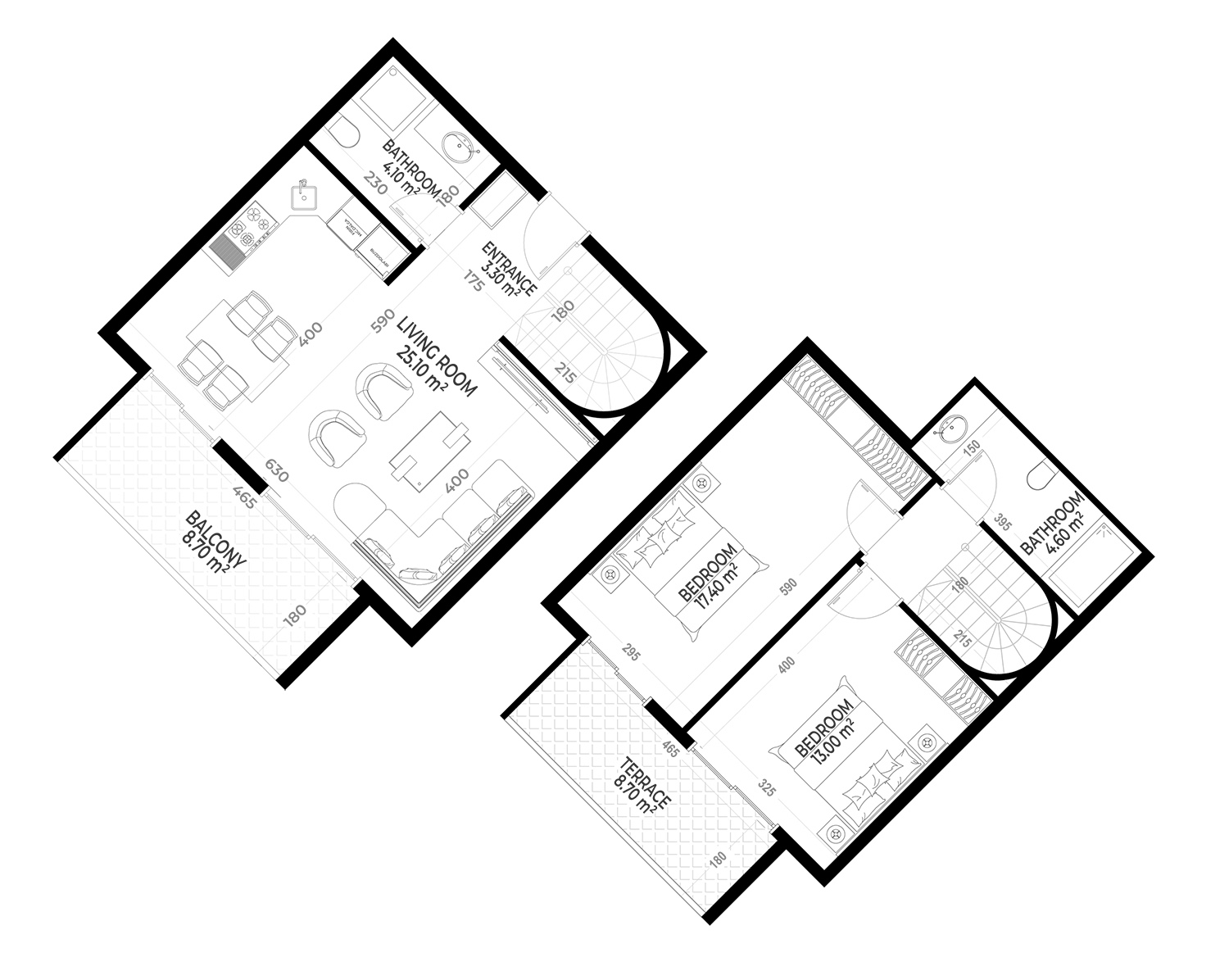 Yekta Sunrise Residence · 格局 19 · 2+1 · 109.70 平方米