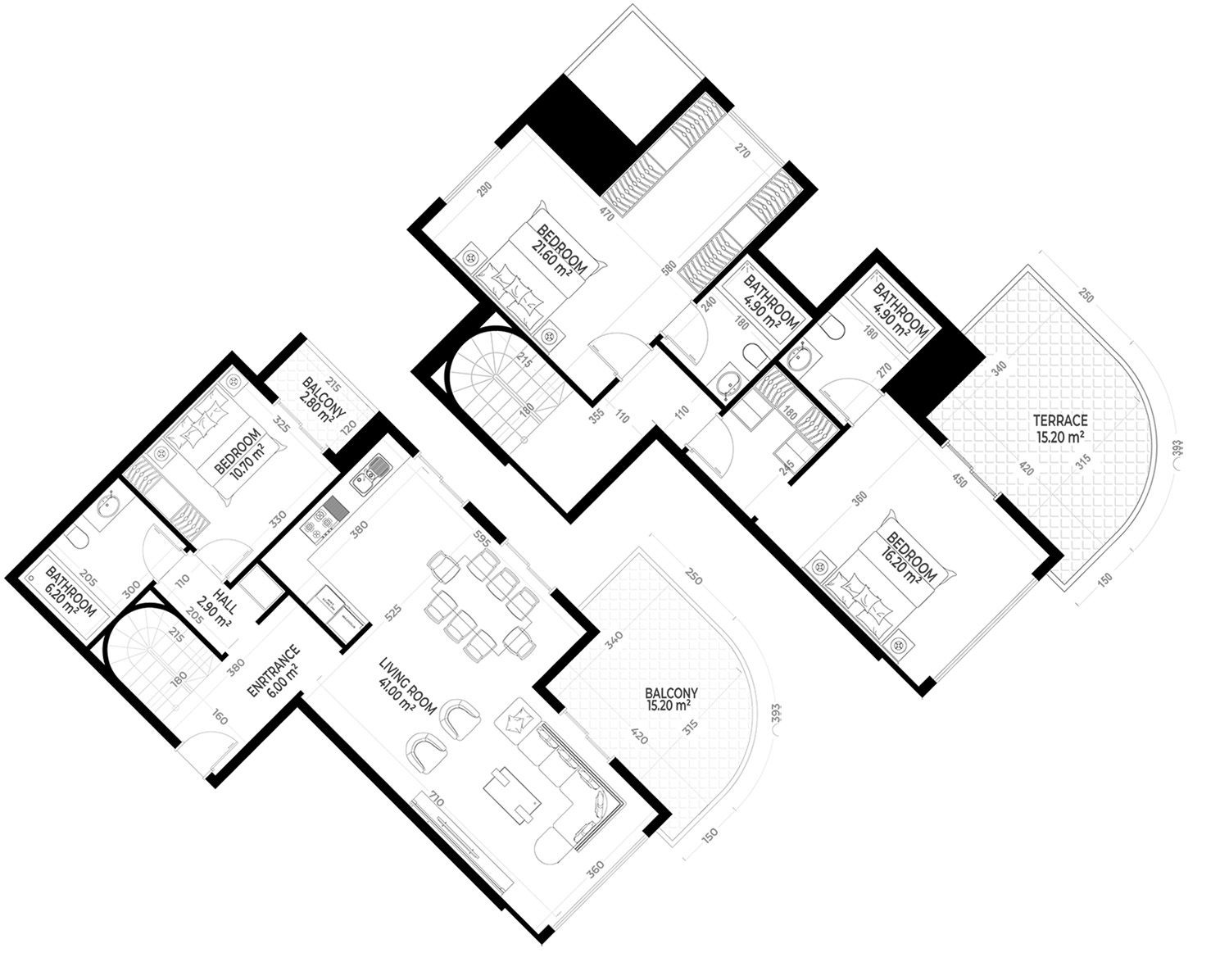 Yekta Sunrise Residence · 格局 11 · 3+1 · 192.20 平方米